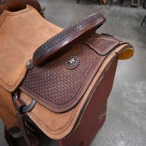 15" USED PATRICK SMITH ROPING SADDLE