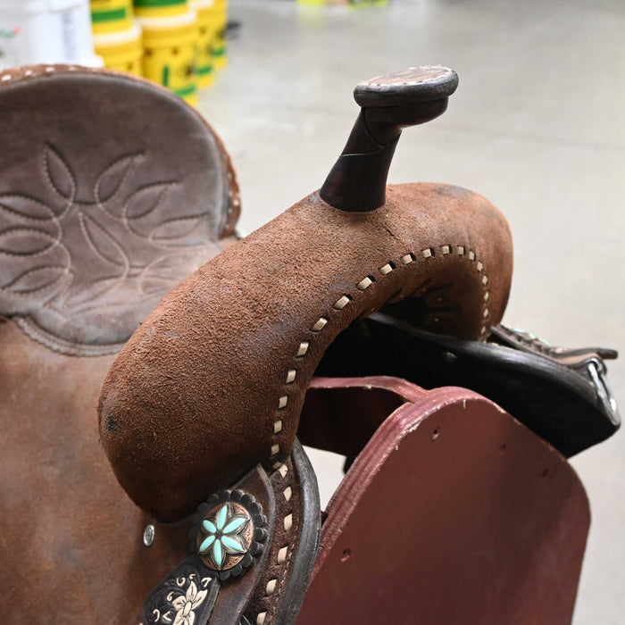 14.5" USED DOUBLE J POZZI PRO BARREL SADDLE