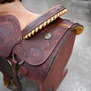 15.5" USED PRCS TEAM ROPING SADDL