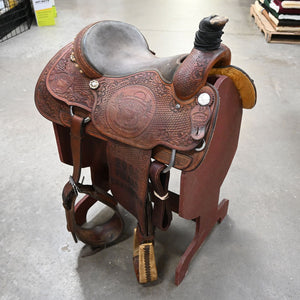 15.5" USED PRCS TEAM ROPING SADDLE