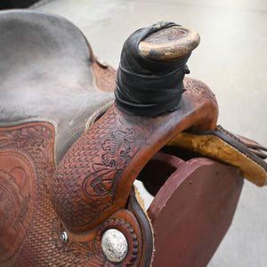 15.5" USED PRCS TEAM ROPING SADDLE