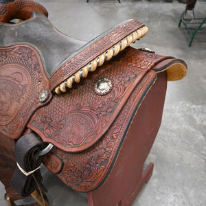 15.5" USED PRCS TEAM ROPING SADDLE