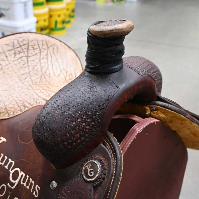 12" USED SCOTT THOMAS TEAM ROPING SADDLE