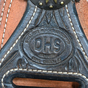 15" USED DHS ROPING SADDLE