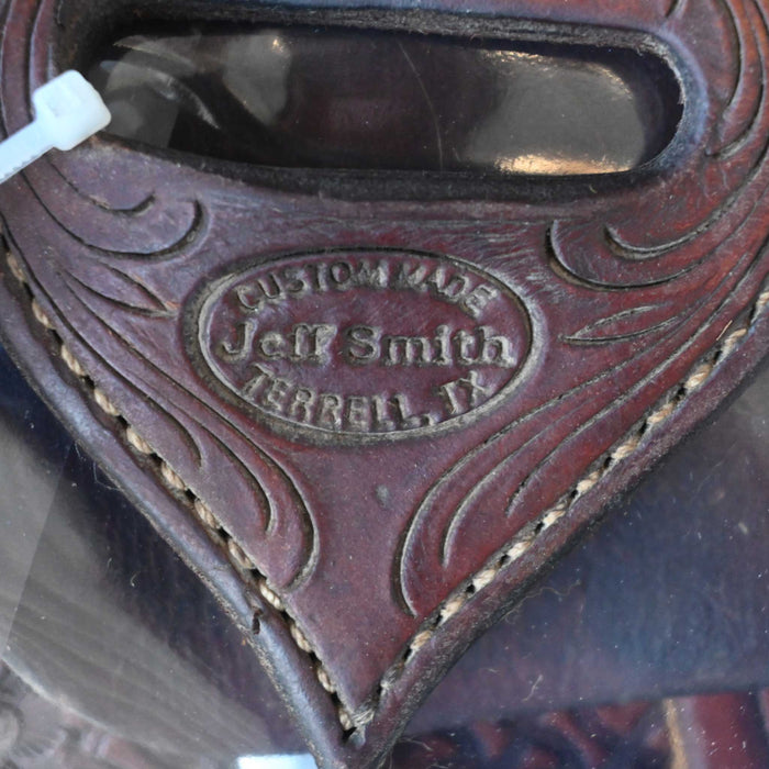 16" USED JEFF SMITH TEAM ROPING SADDLE Saddles - Used Jeff Smith