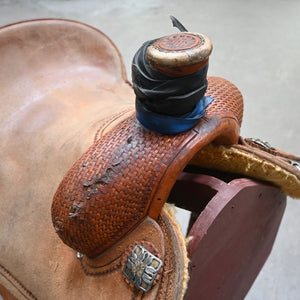 13.5" USED PATRICK SMITH ROPING SADDLE