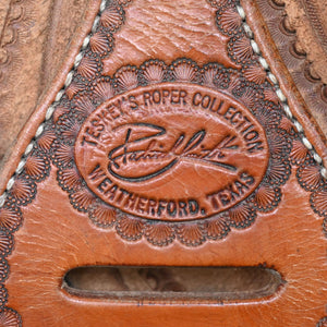 13.5" USED PATRICK SMITH ROPING SADDLE