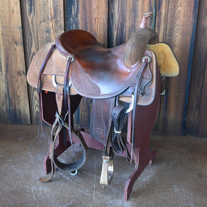 17" USED JEFF SMITH BEAU GALYEAN CUTTING SADDLE Saddles - Used Jeff Smith