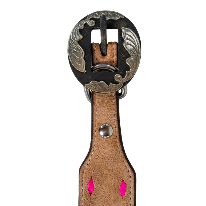 Roughout Dog Collar With Pink Buckstitch Pets - Accessories Teskeys