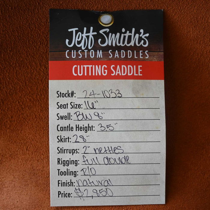 16" JEFF SMITH BUSTER WELCH CUTTING SADDLE Saddles - New Jeff Smith