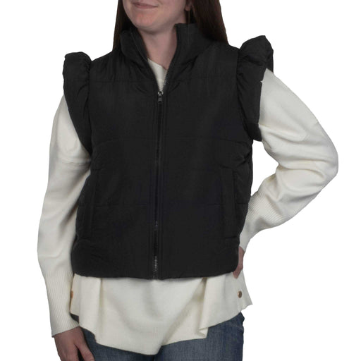 Mud Pie Women's Lile Ruffle Quilted Vest WOMEN - Clothing - Outerwear - Vests Mud Pie