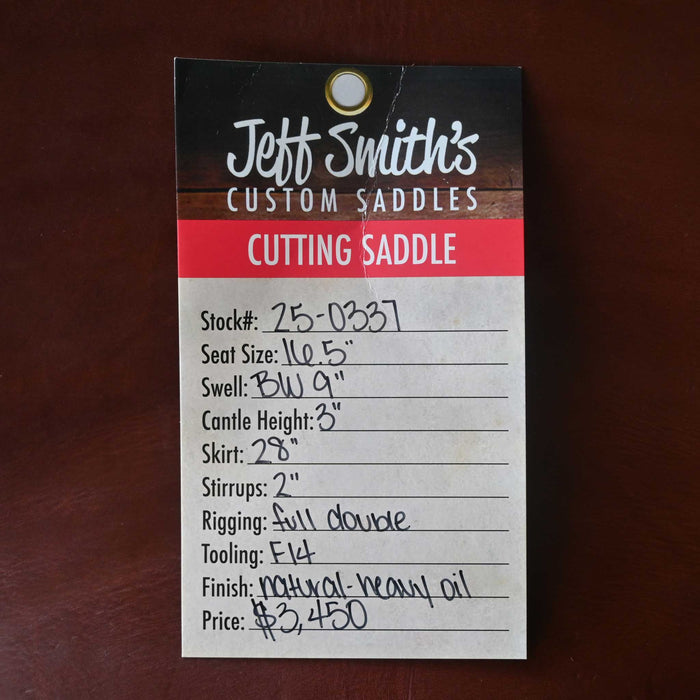 16.5" JEFF SMITH BUSTER WELCH CUTTING SADDLE Saddles - New Jeff Smith