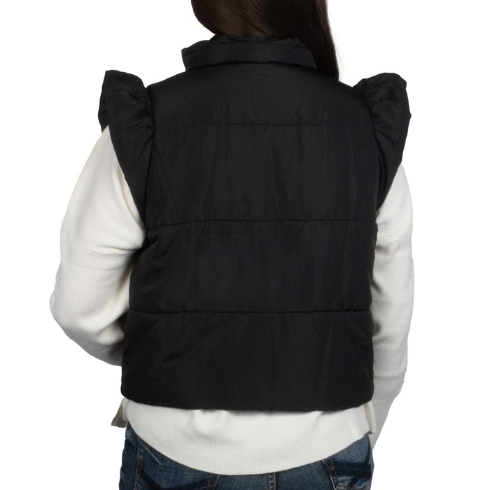 Mud Pie Women's Lile Ruffle Quilted Vest WOMEN - Clothing - Outerwear - Vests Mud Pie