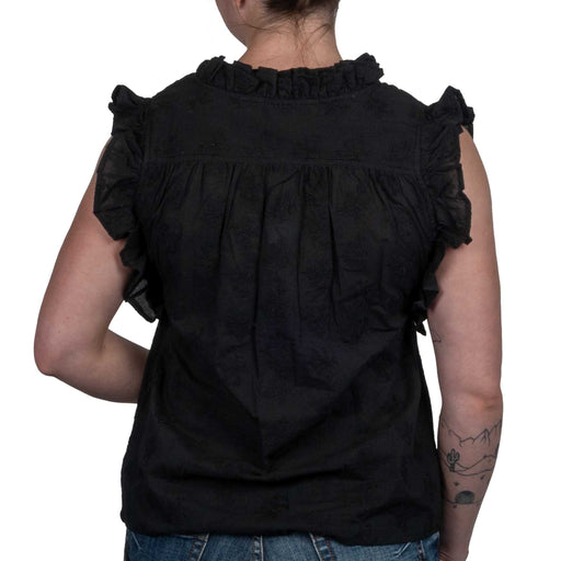 Ivy Jane Eyelet Ruffled Top - Black WOMEN - Clothing - Tops - Short Sleeved Ivy Jane