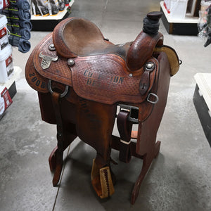 15" USED MARTIN TEAM ROPING SADDLE