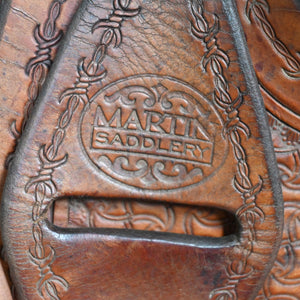 15" USED MARTIN TEAM ROPING SADDLE