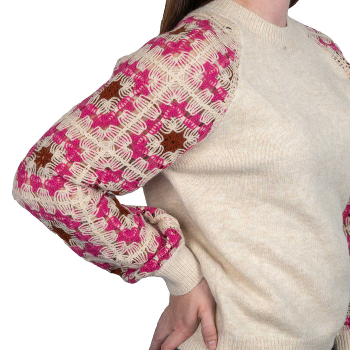 Dylan Amelia Crochet Sweater WOMEN - Clothing - Sweaters & Cardigans Dylan