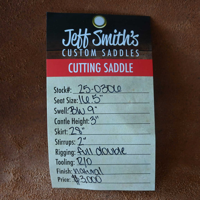 16.5" JEFF SMITH BUSTER WELCH CUTTING SADDLE Saddles - New Jeff Smith