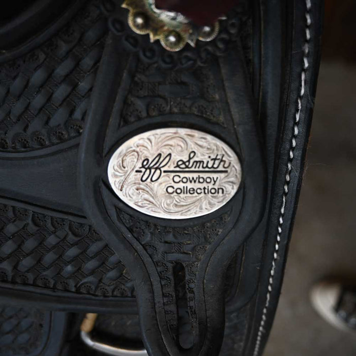 16.5" USED JEFF SMITH BUSTER WELCH COWBOY COLLECTION CUTTING SADDLE Saddles - Used Jeff Smith