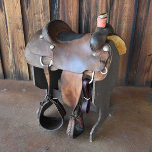 15.5" USED LEANIN' POLE ROPING SADDLE