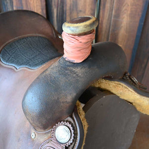15.5" USED LEANIN' POLE ROPING SADDLE