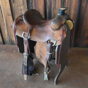 16" USED BOBBY BURNS RANCH SADDLE