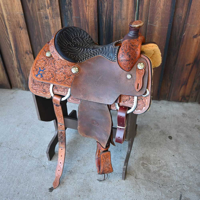14" USED LANCE HORNER ROPING SADDLE Saddles - Used Lance Horner