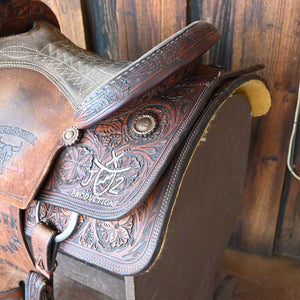 15" USED CORRIENTE TEAM ROPING SADDLE Saddles - Used Corriente