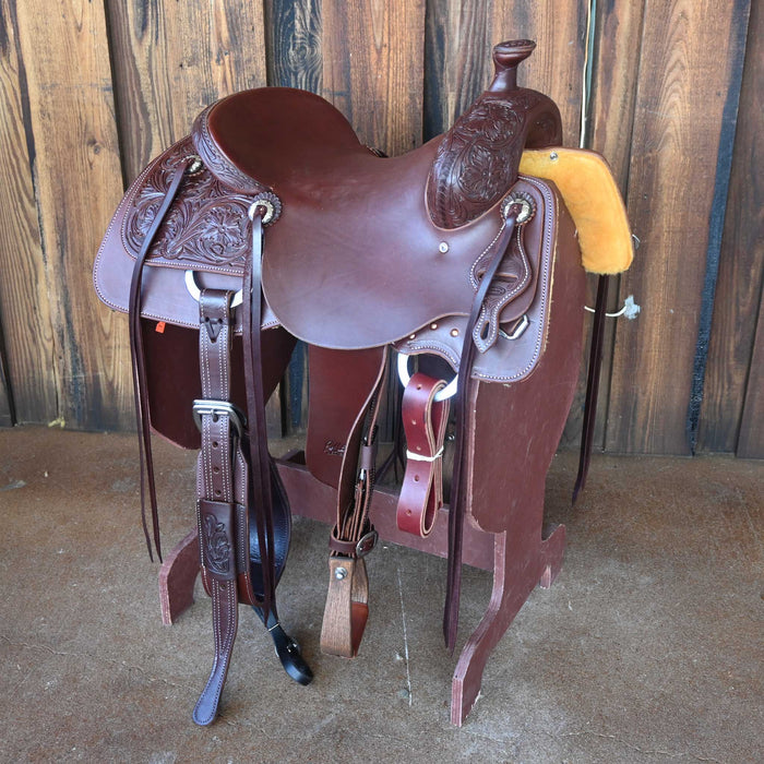 15.5" JEFF SMITH DONN LESON COW HORSE SADDLE Saddles - New Jeff Smith