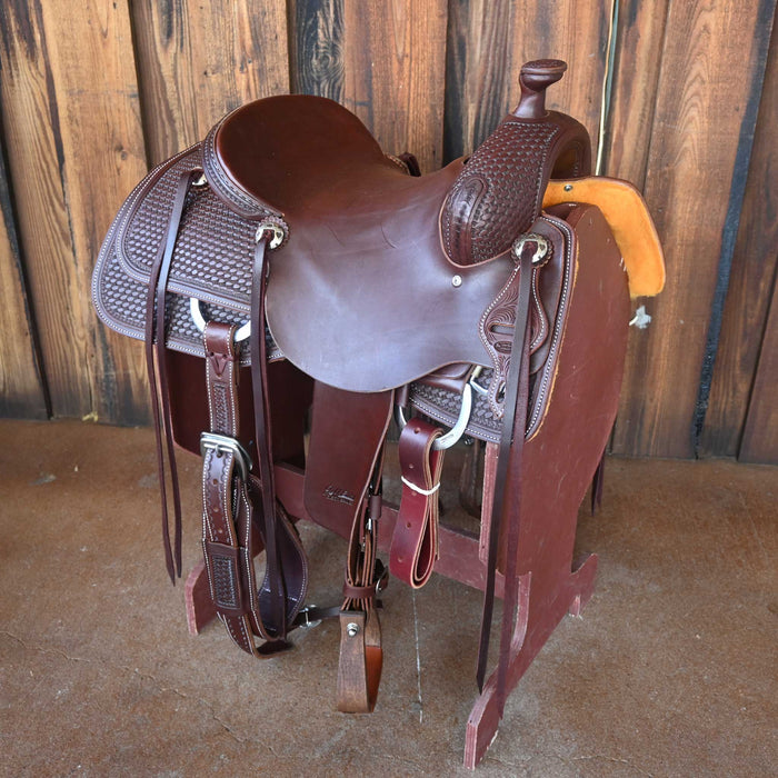 15.5" JEFF SMITH DONN LESON COW HORSE SADDLE Saddles - New Jeff Smith