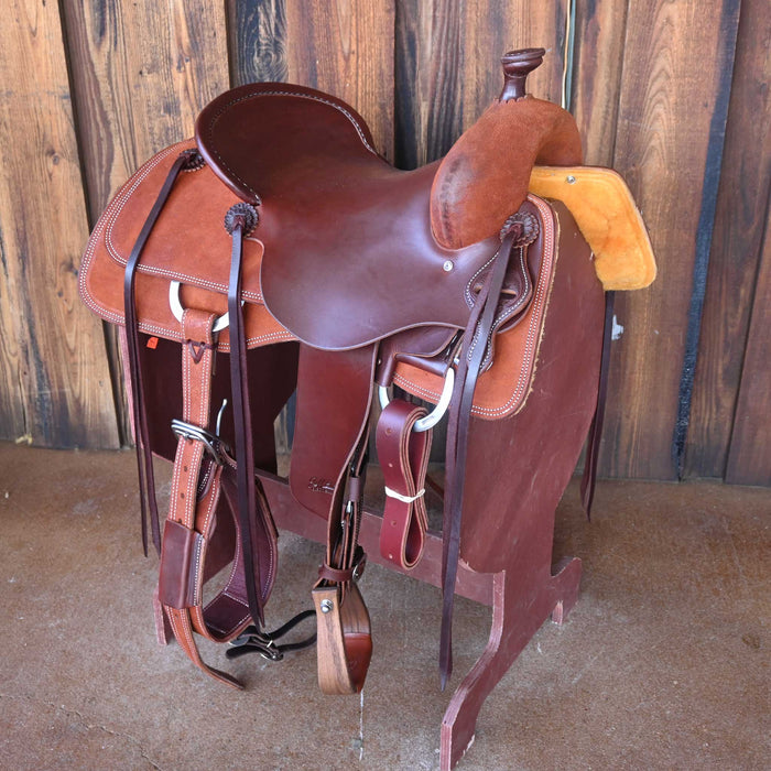 16" JEFF SMITH DONN LESON COW HORSE SADDLE Saddles - New Jeff Smith