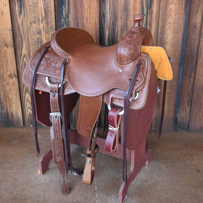 16" JEFF SMITH DONN LESON COW HORSE SADDLE Saddles - New Jeff Smith