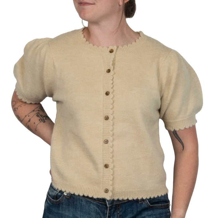 Sweater Knit Top - Ecru WOMEN - Clothing - Sweaters & Cardigans Entro