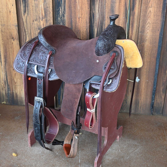 16.5" JEFF SMITH DONN LESON COW HORSE SADDLE Saddles - New Jeff Smith