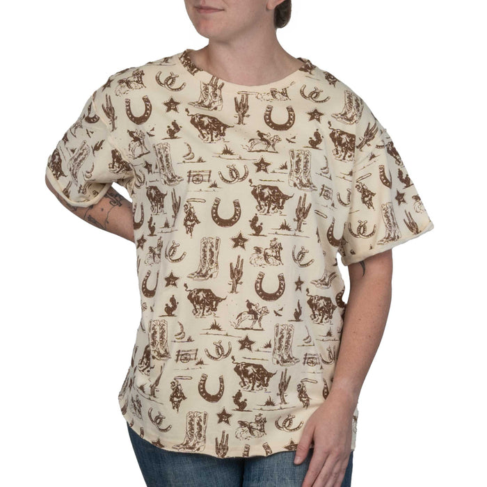 Western Graphic Relaxed Fit Tee WOMEN - Clothing - Tops - Short Sleeved Urban Daizy