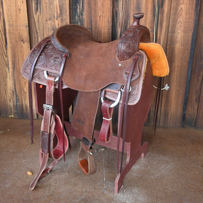 16.5" JEFF SMITH DONN LESON COW HORSE SADDLE Saddles - New Jeff Smith
