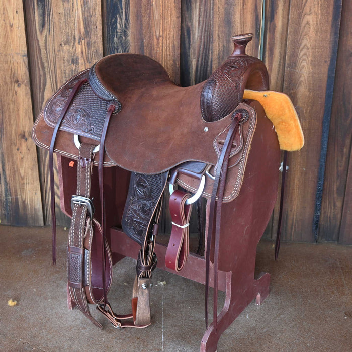 16.5" JEFF SMITH DONN LESON COW HORSE SADDLE Saddles - New Jeff Smith
