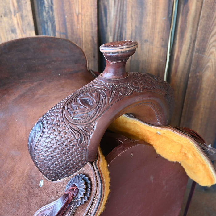 16.5" JEFF SMITH DONN LESON COW HORSE SADDLE Saddles - New Jeff Smith