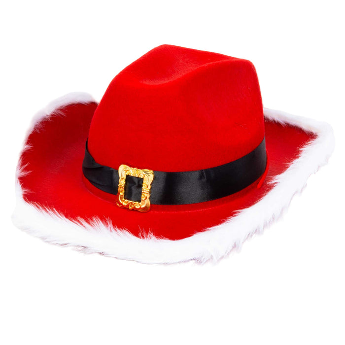 Santa Cowboy Hat HOME & GIFTS - Home Decor - Seasonal Decor One Hundred 80 Degrees