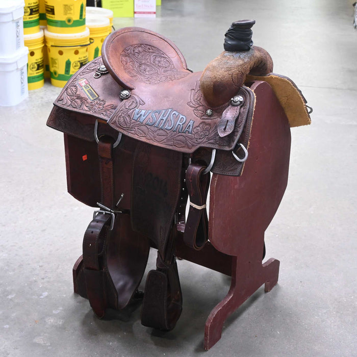 15.5" USED SLONE TEAM ROPING SADDLES Saddles - Used Slone Saddles