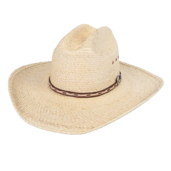 Alamo 4" Guatemala Rancher Crown Palm Hat - Natural HATS - STRAW HATS M&F Western Products