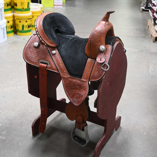 14.5" USED CIRCLE Y TAMMY FISCHER TREELESS BARREL SADDLE Saddles - Used Circle Y Saddlery