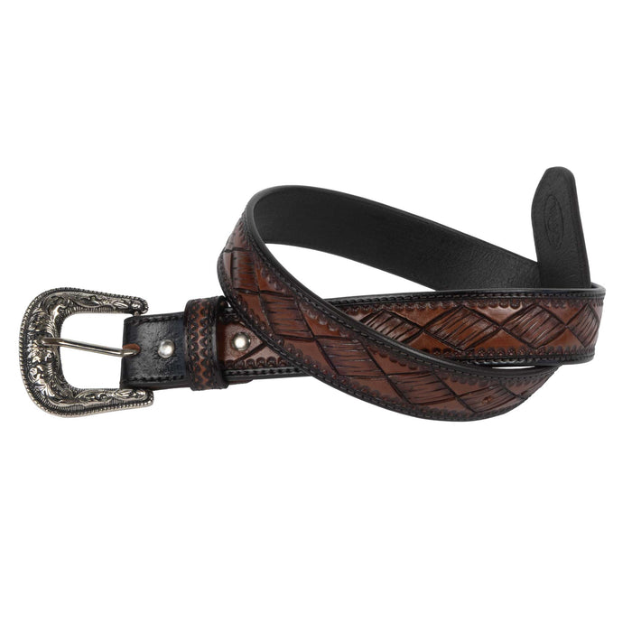 Beddo Mountain Chocolate Carved Diamond Belt MEN - Accessories - Belts & Suspenders Teskey's