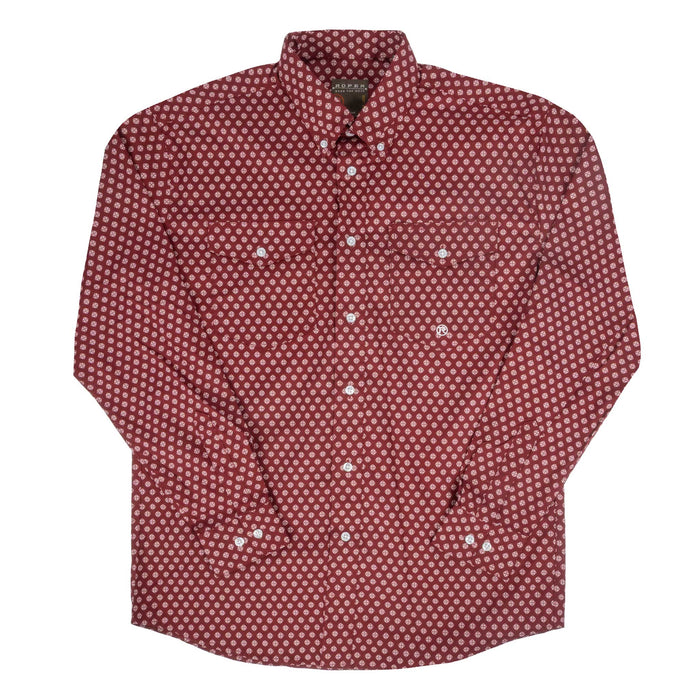 Roper Men's Stretch Foulard Aztec Print Button Down Shirt MEN - Clothing - Shirts - Long Sleeve Roper Apparel & Footwear