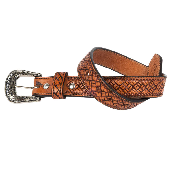 Beddo Mountain Kid's Natural Braided Basket Weave Belt