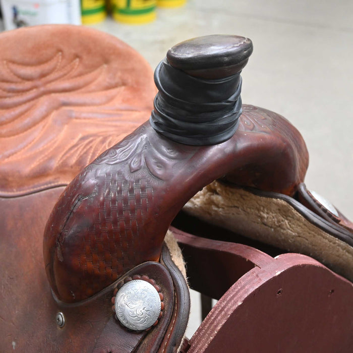 12.5" USED COURTS YOUTH TEAM ROPING SADDLE Saddles - Used Courts Saddlery