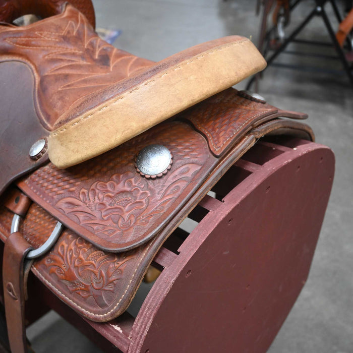 12.5" USED COURTS YOUTH TEAM ROPING SADDLE Saddles - Used Courts Saddlery