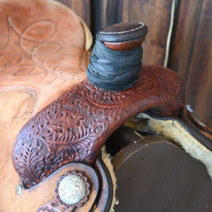 14.5" USED AMMERMAN ROPING SADDLE Saddles - Used AMMERMAN