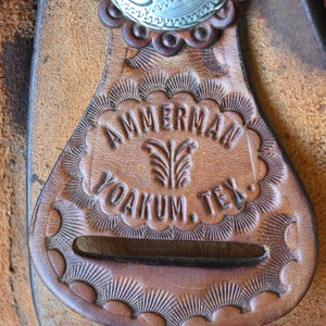 14.5" USED AMMERMAN ROPING SADDLE Saddles - Used AMMERMAN