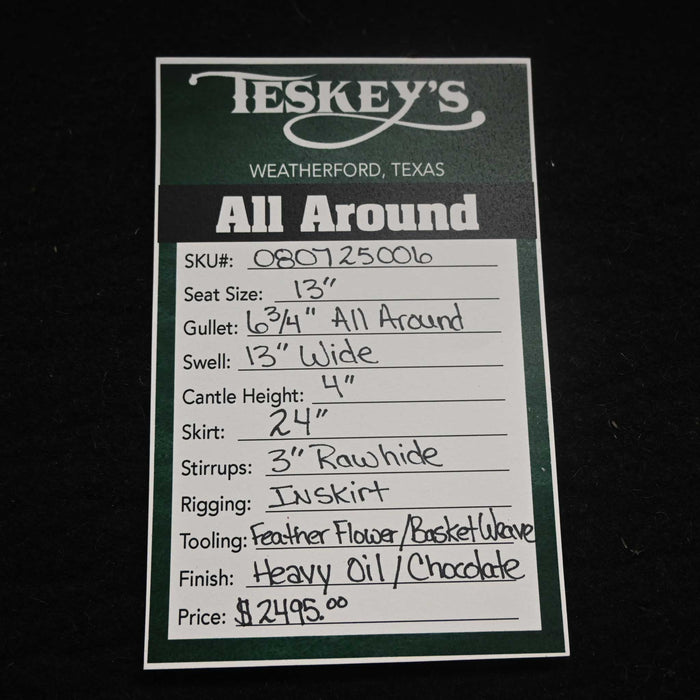 13" TESKEY'S ALL AROUND SADDLE Saddles - New Teskey's Saddlery
